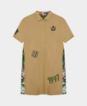 Бежова рокля с принт Gulliver