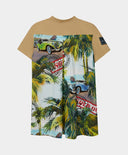 Бежова рокля с принт Gulliver