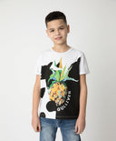 Бяла тениска с принт Gulliver