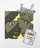 Бяла блуза с дълъг ръкав свободна кройка с принт и емблема Gulliver