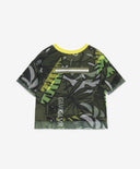 Скъсена тениска от трикотаж и фина мрежа Gulliver