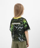 Скъсена тениска от трикотаж и фина мрежа Gulliver