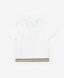 Бяла тениска с принт и емблеми Gulliver