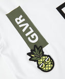 Бяла тениска с принт и емблеми Gulliver