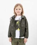 Ветровка от еко кожа с големи джобове в цвят хаки Gulliver