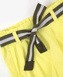 Pantaloni scurți din poplin cu talie din dantelă, verde deschis, Gulliver