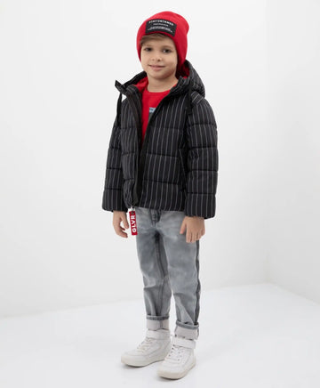 Jachetă cu dungi negre și imprimeu de la Gulliver