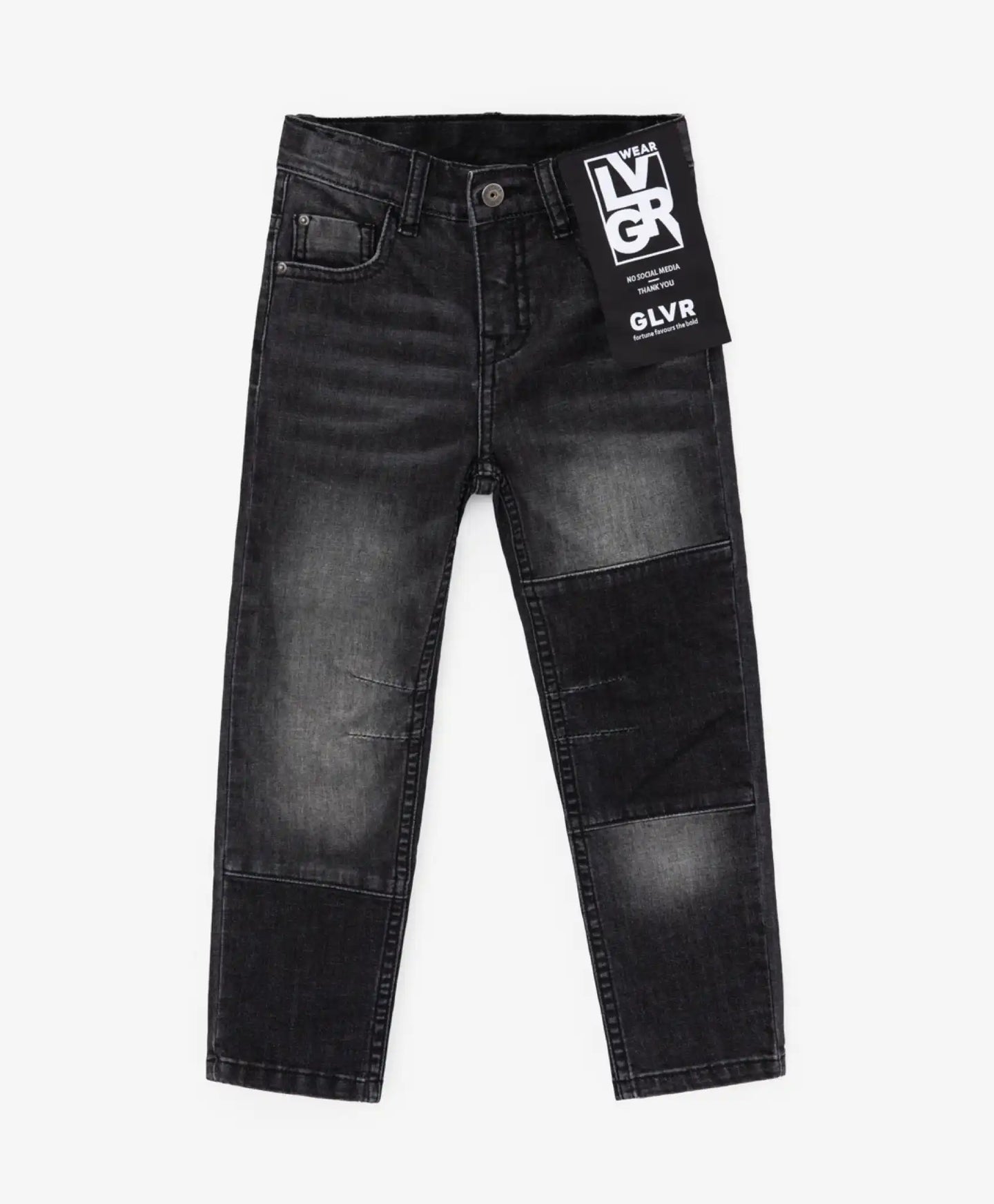 Blugi slim cu benzi tonale, gri, Gulliver