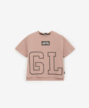 Тениска с удължен гръб и шрифтов принт Gulliver