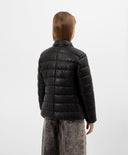 Яке-сако с вата от еко кожа с флорален принт Gulliver