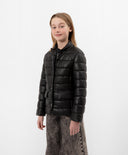 Яке-сако с вата от еко кожа с флорален принт Gulliver