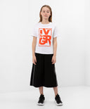 Панталон силует палацо с контрастни лампаси черен Gulliver