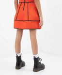 Fustă tip clopot, cu margine din piele ecologică Gulliver