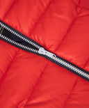 Jachetă cu glugă, blană sintetică și umeri lăsați roșie de la Gulliver