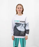 Суичър с асиметрична щампа за МОМИЧЕ основен изглед