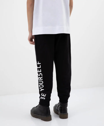 Pantaloni jogger Gulliver negri cu buzunare cu fermoar