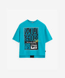 Ярка тюркоазена тениска с къс ръкав Gulliver