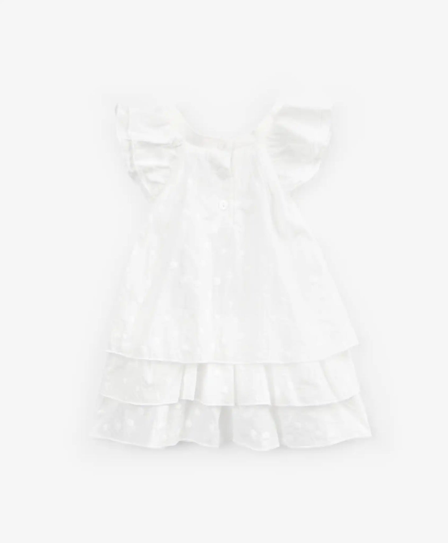 Rochie stratificată cu aripi, mâneci albe Gulliver