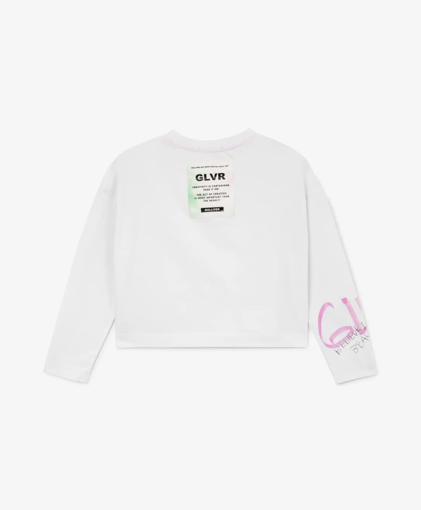 Tricou scurt cu mâneci lungi alb, Gulliver