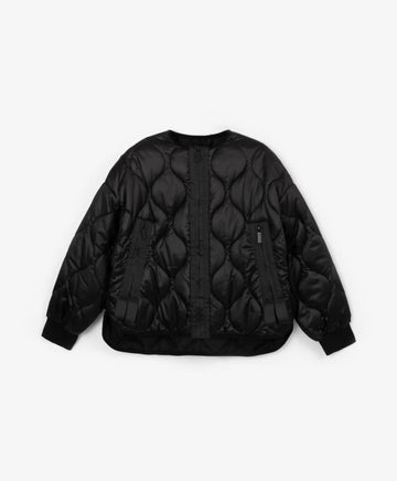 Palton de tranziție cu glugă negru de la Gulliver