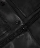 Trench din piele negru transformabil, Gulliver