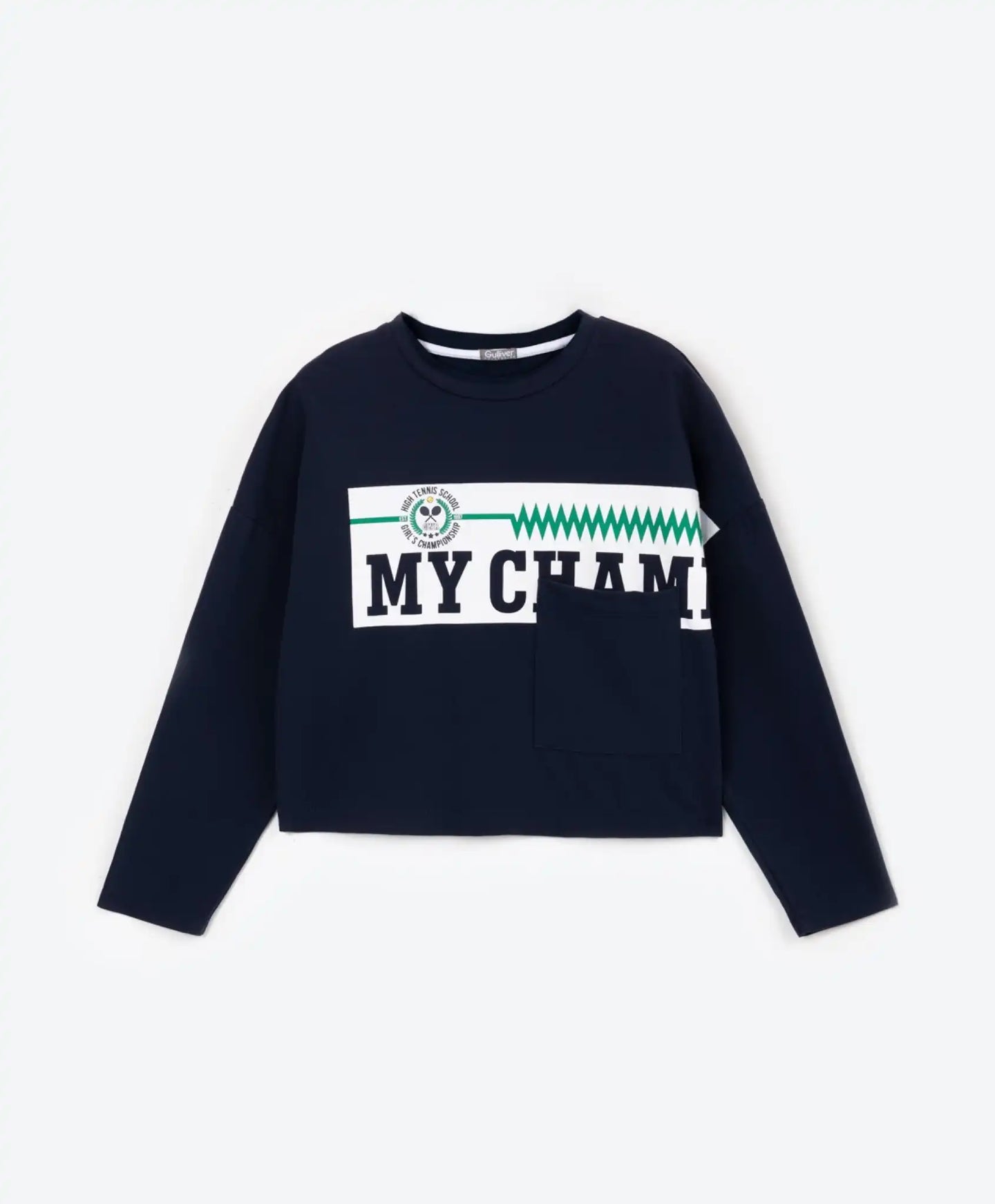 Tricou cu mâneci lungi albastru, Gulliver