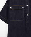 Rochie subțire din denim albastră tip cămașă, Gulliver