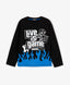 Tricou cu mâneci lungi cu imprimeu mare negru, Gulliver
