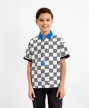 Поло от пике с черно за МОМЧЕ основен изглед