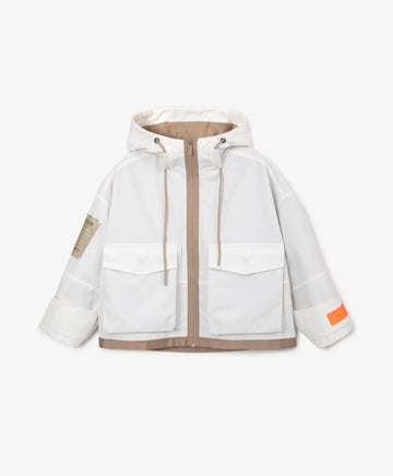 Geacă coupe-vent bej din material impermeabil, Gulliver