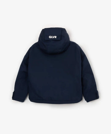 Jachetă de tranziție mată albastru cu glugă de la Gulliver