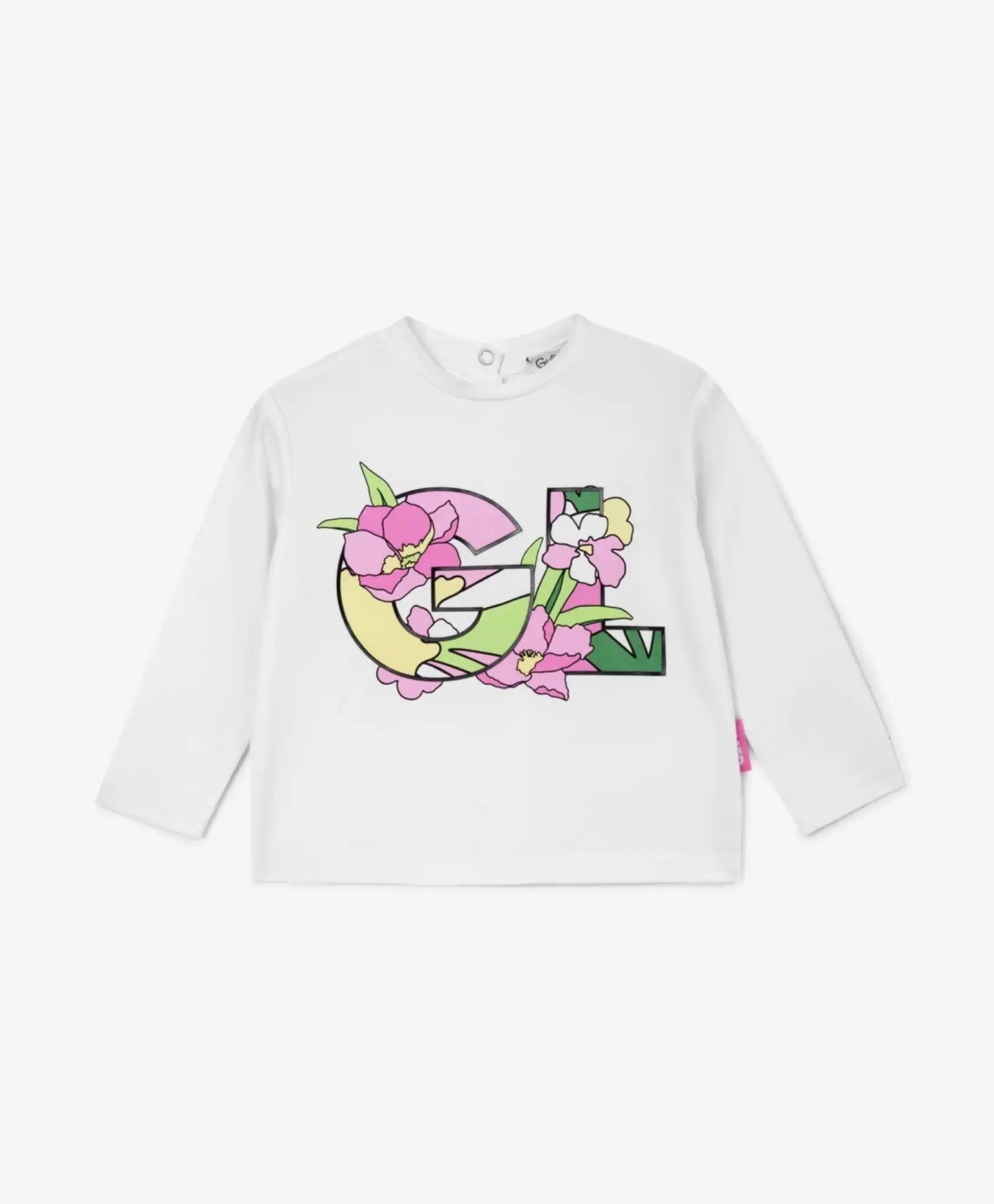 Tricou cu mânecă lungă și imprimeu mare, alb, Gulliver