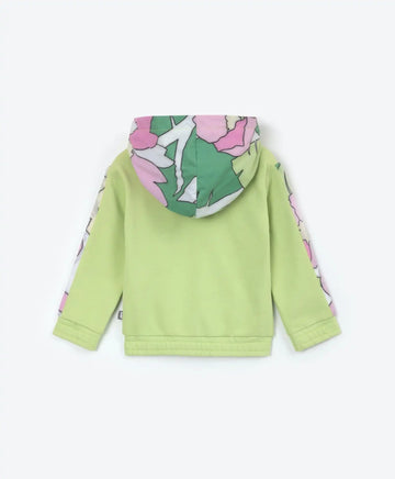 Hanorac din fleece cu glugă verde deschis Gulliver