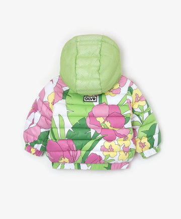 Jachetă de tranziție tip bomber cu imprimeu floral și glugă de la Gulliver