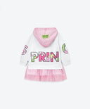 Rochie subțire cu glugă - albă, Gulliver