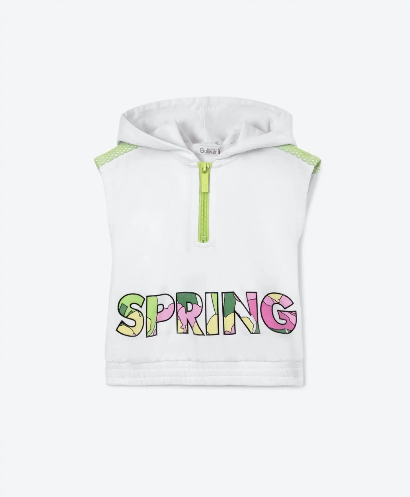 Vestă cu glugă, alb, Gulliver