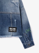 Jachetă din denim cu franjuri la tiv, Gulliver