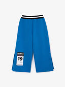 Pantaloni tricot cu siluetă palazzo și tăieturi laterale înalte, Gulliver