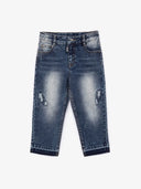 Дънки с избелвания износвания за МОМИЧЕ основен изглед