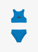 Разделен син бански за МОМИЧЕ основен изглед