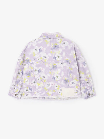 Jachetă din denim cu imprimeu floral delicat, Gulliver