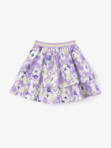 Fustă din poplin, cu imprimeu colorat, Gulliver