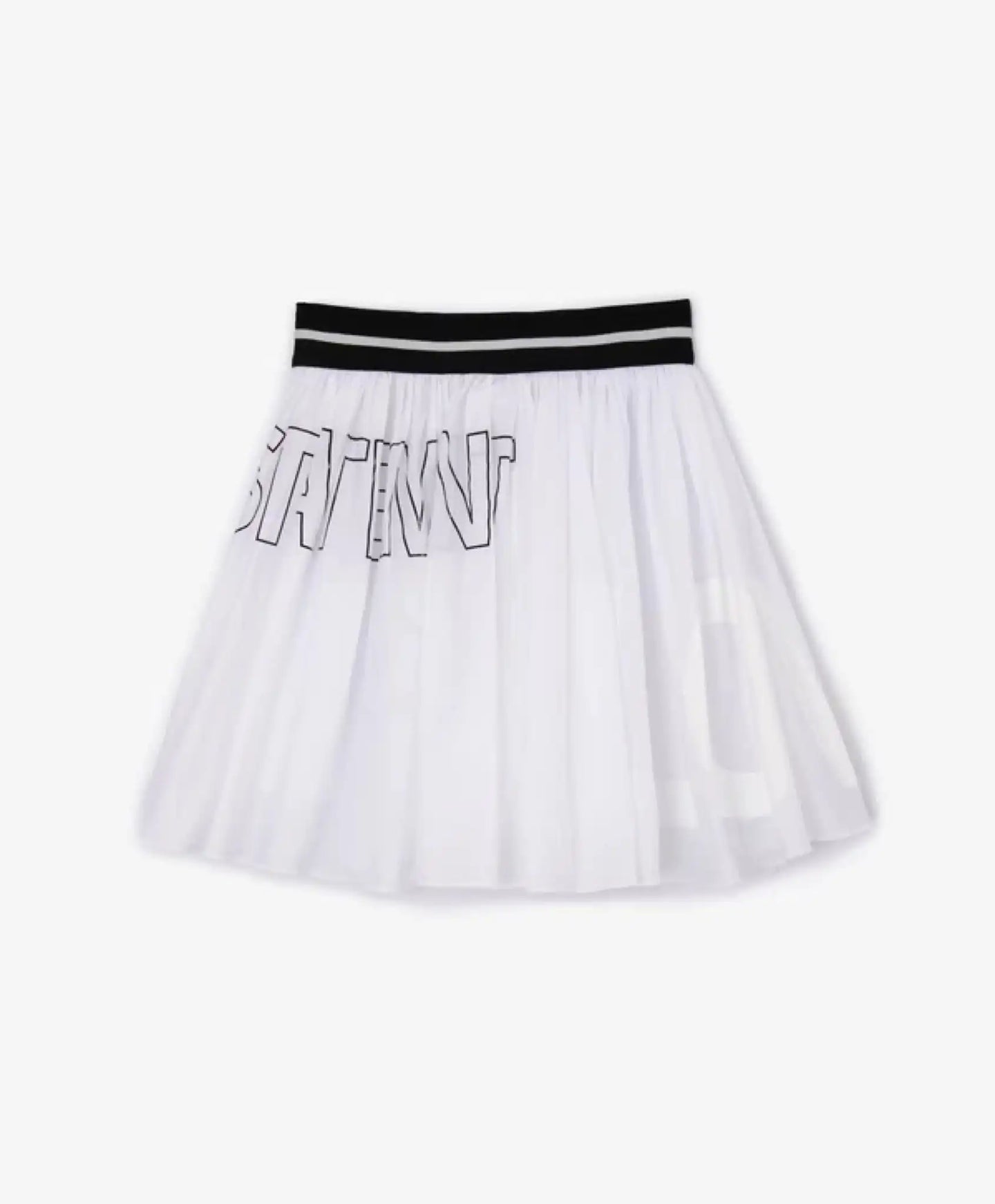 Fustă albă, din material subțire transparent, cu căptușeală din bumbac, pentru fată, Gulliver