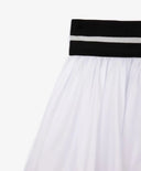 Fustă albă, din material subțire transparent, cu căptușeală din bumbac, pentru fată, Gulliver