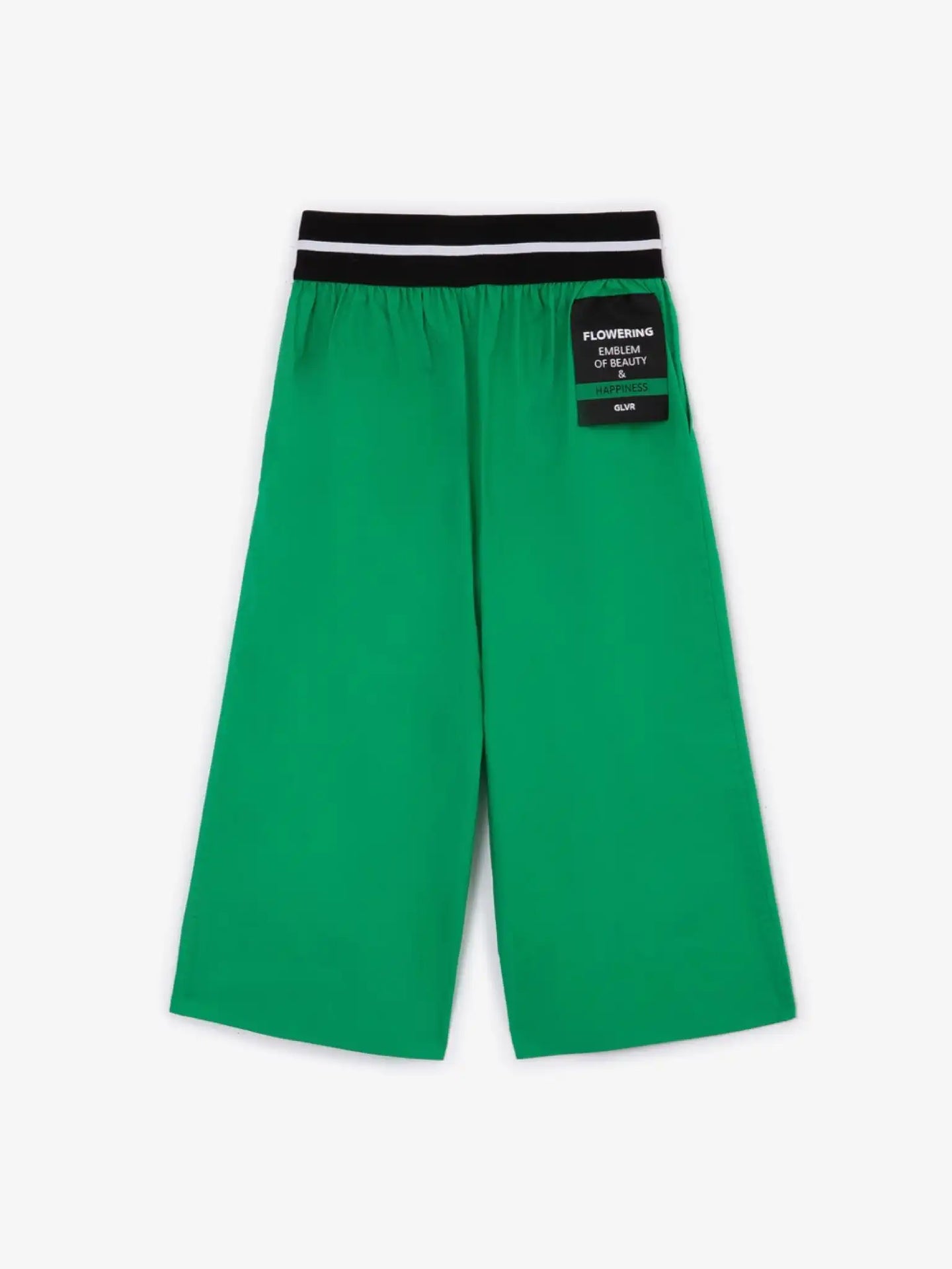 Pantaloni subțiri din poplin cu siluetă palazzo, Gulliver