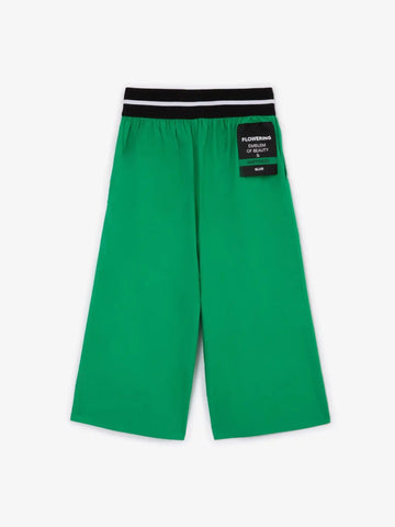 Pantaloni subțiri din poplin cu siluetă palazzo, Gulliver