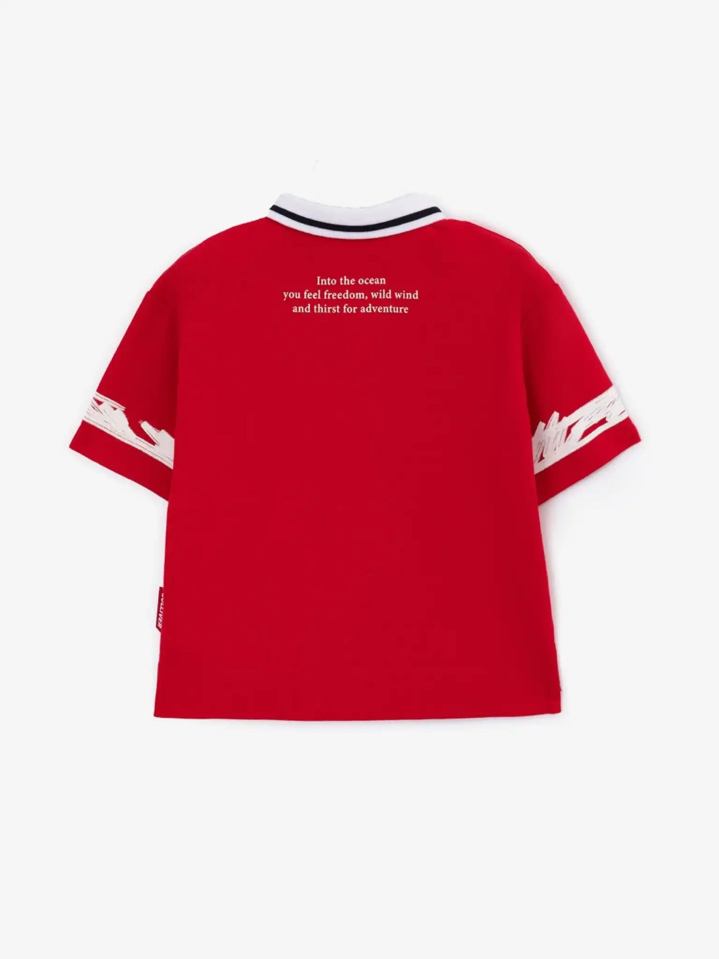 Polo din pique, roșu pentru băiat, Gulliver