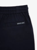 Pantaloni scurți cu tiv răsucit, albaștri, pentru băiat, Gulliver