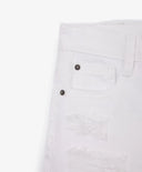 Pantaloni scurți din denim alb, cu efect de deteriorare, pentru băiat, Gulliver