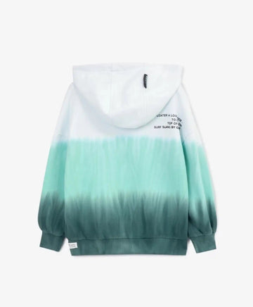 Hanorac alb cu efect tie-dye pentru băieți Gulliver